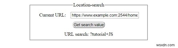 HTML DOM Location search Thuộc tính 