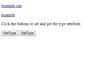 Thuộc tính type của Anchor trong HTML DOM
