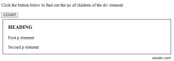 Thuộc tính HTML DOM childElementCount 