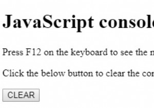Phương thức HTML DOM console.clear()