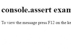 Phương thức HTML DOM console.assert () 
