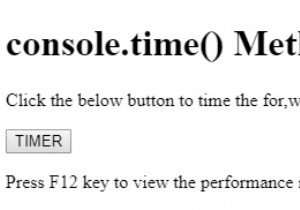 Phương thức HTML DOM console.time () 