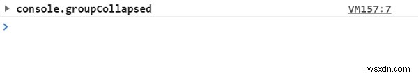 Phương thức HTML DOM console.groupCollapsed () 