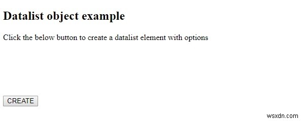 Đối tượng Datalist HTML DOM 
