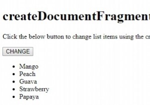 Phương thức HTML DOM createDocumentFragment()