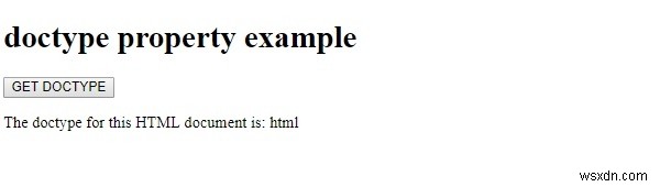 Thuộc tính loại tài liệu HTML DOM 
