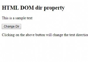 Thuộc tính dir DOM HTML 