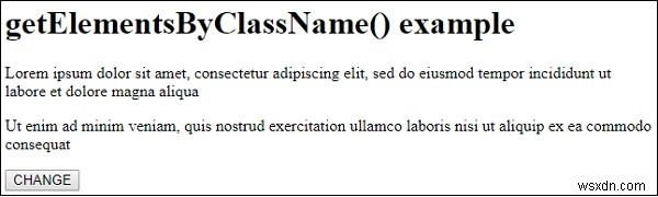 Phương thức HTML DOM getElementsByClassName () 