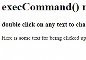 Phương thức HTML DOM executeCommand () 