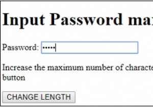 HTML DOM Input Password maxLength Thuộc tính 