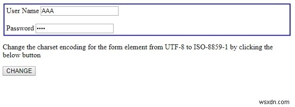 HTML DOM Form acceptCharset Thuộc tính 