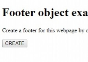 Đối tượng chân trang DOM HTML 