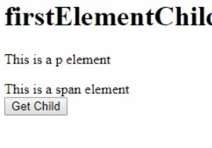 Thuộc tính HTML DOM firstElementChild