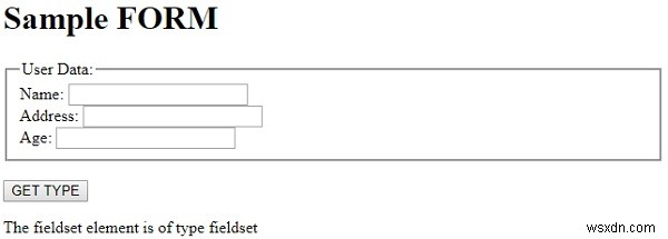 Thuộc tính loại HTML DOM Fieldset 