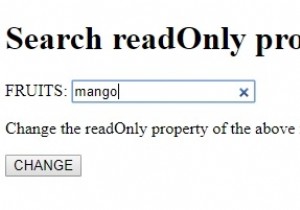 HTML DOM Input Search thuộc tính readOnly 