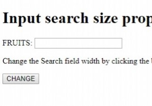 Thuộc tính size của Input Search trong HTML DOM