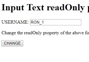 HTML DOM Input Text thuộc tính readOnly 