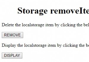 Phương thức removeItem() của Storage trong HTML DOM