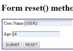 Phương thức đặt lại biểu mẫu HTML DOM () 