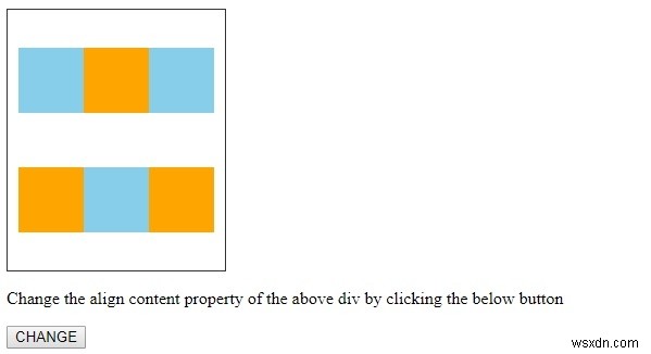 Thuộc tính HTML DOM Style alignContent 