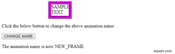 HTML DOM Style animationName Thuộc tính 