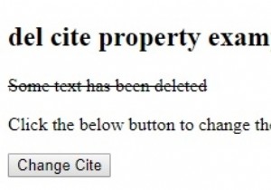 HTML DOM del cite Thuộc tính 