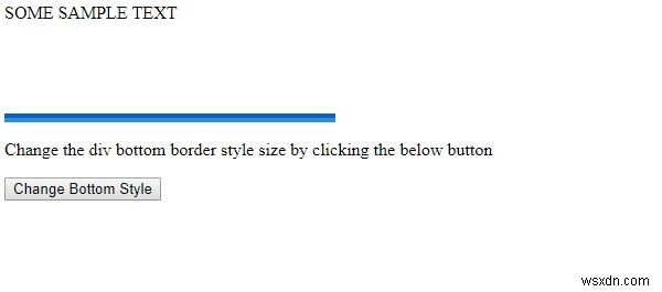 HTML DOM Style borderBottomStyle Property 