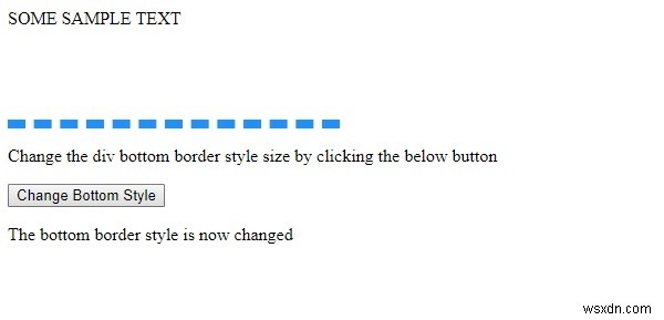HTML DOM Style borderBottomStyle Property 