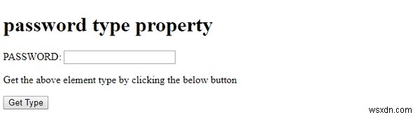 HTML DOM Input Thuộc tính loại mật khẩu 