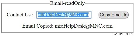 Thuộc tính chỉ đọc đầu vào HTML 