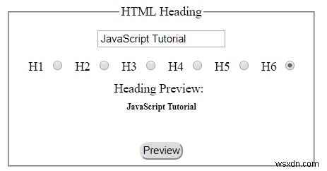 Tiêu đề HTML 