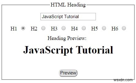 Tiêu đề HTML 