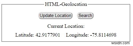 Vị trí địa lý HTML 