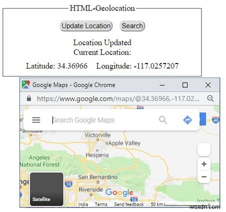Vị trí địa lý HTML 