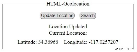 Vị trí địa lý HTML 