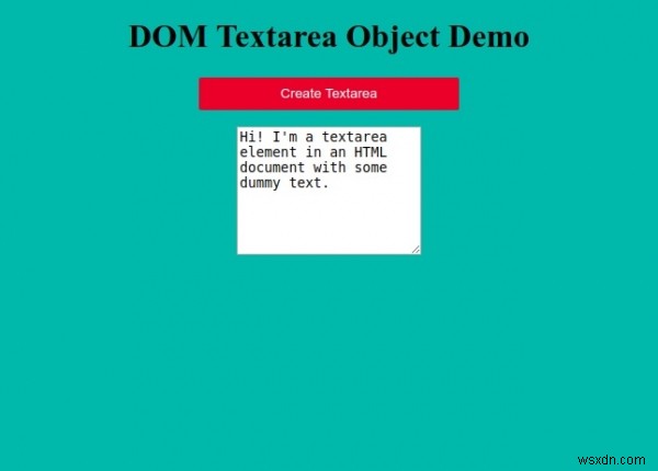 Đối tượng HTML DOM Textarea 