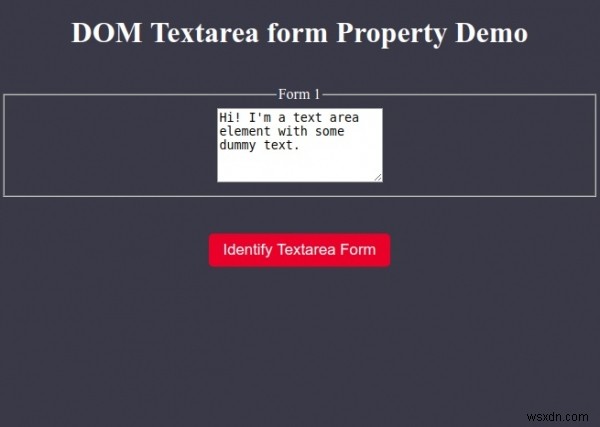 Thuộc tính biểu mẫu HTML DOM Textarea 