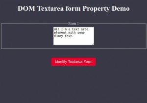 Thuộc tính form của Textarea trong HTML DOM