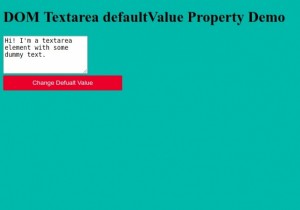 HTML DOM Textarea defaultValue thuộc tính 