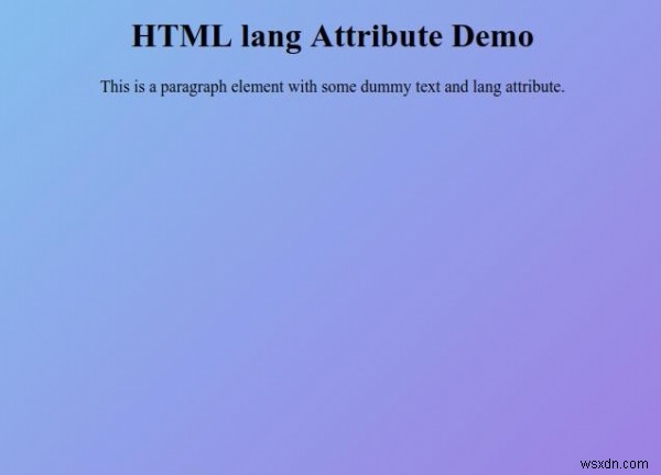Thuộc tính lang HTML 