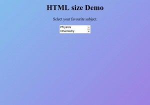 Thuộc tính kích thước HTML 