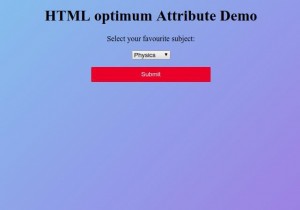 Giá trị tùy chọn HTML Thuộc tính 