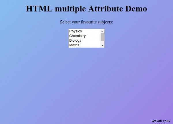 HTML nhiều thuộc tính 