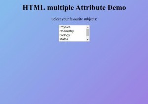 HTML nhiều thuộc tính 