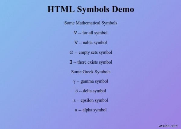Biểu tượng HTML 