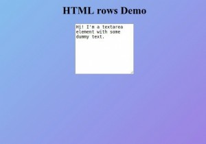 Thuộc tính hàng HTML 