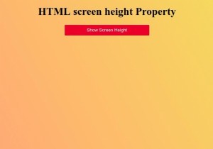 Thuộc tính chiều cao màn hình HTML 