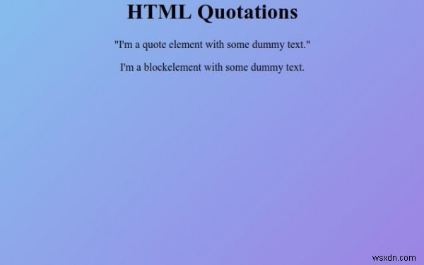 Trích dẫn HTML 