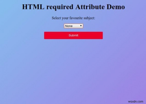 Thuộc tính bắt buộc HTML 