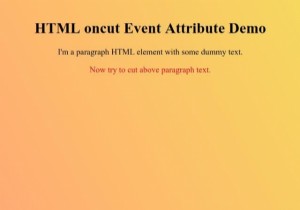 Thuộc tính sự kiện oncut HTML 